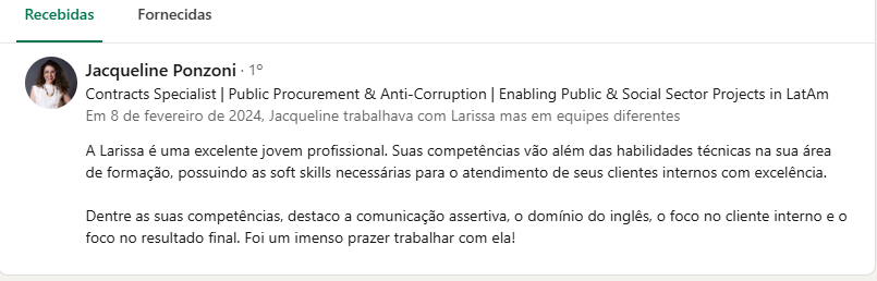 LinkedIn post by Jacqueline Ponzoni